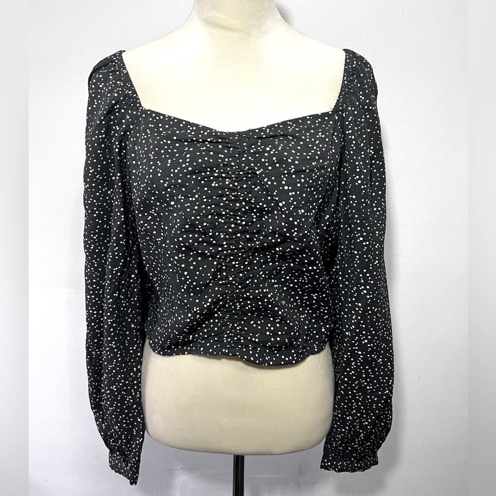 A New Day, cropped corset style stretchy top, M